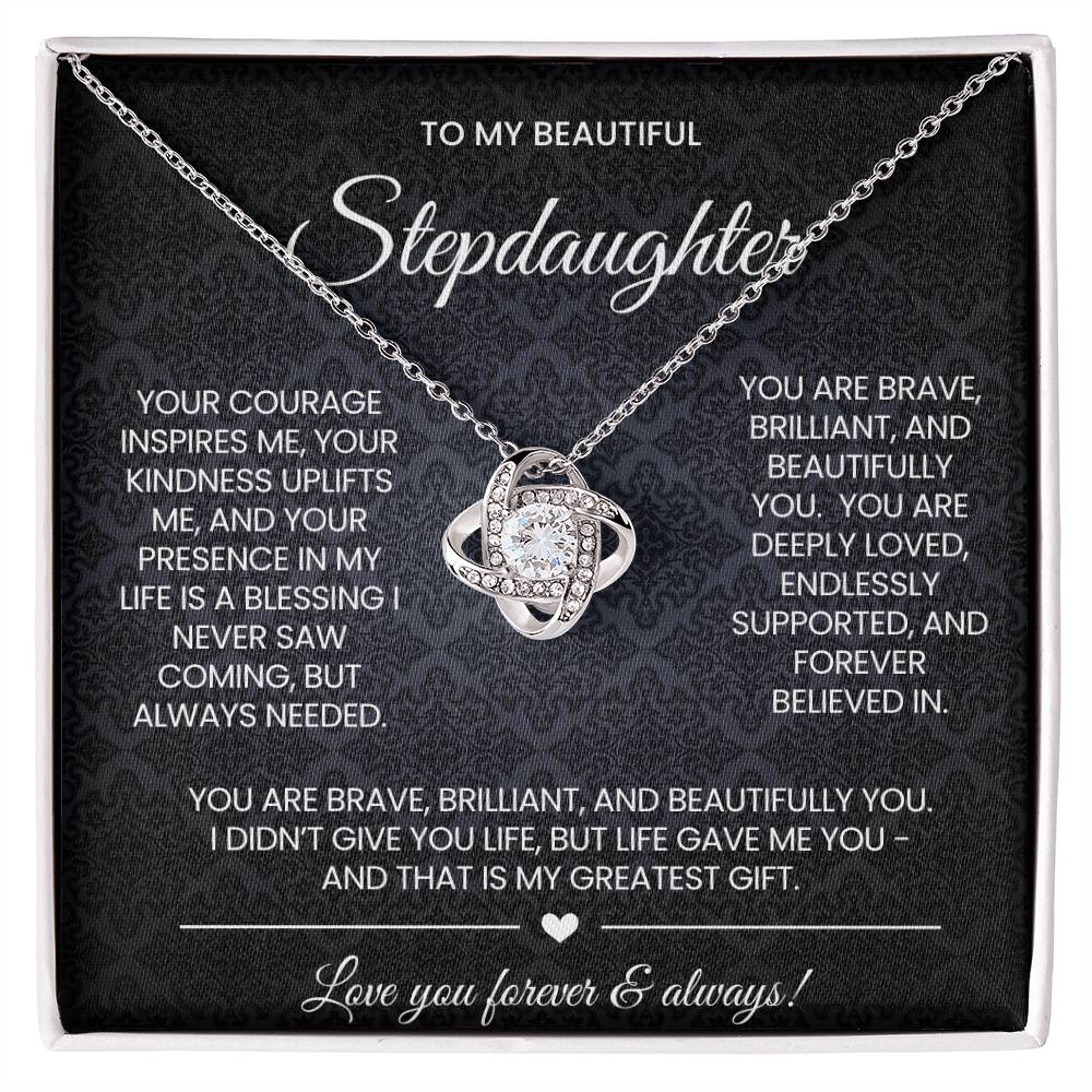 Stepdaughter Love Knot Necklace Gift