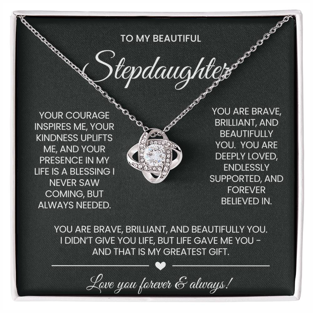 Stepdaughter Love Knot Necklace Gift