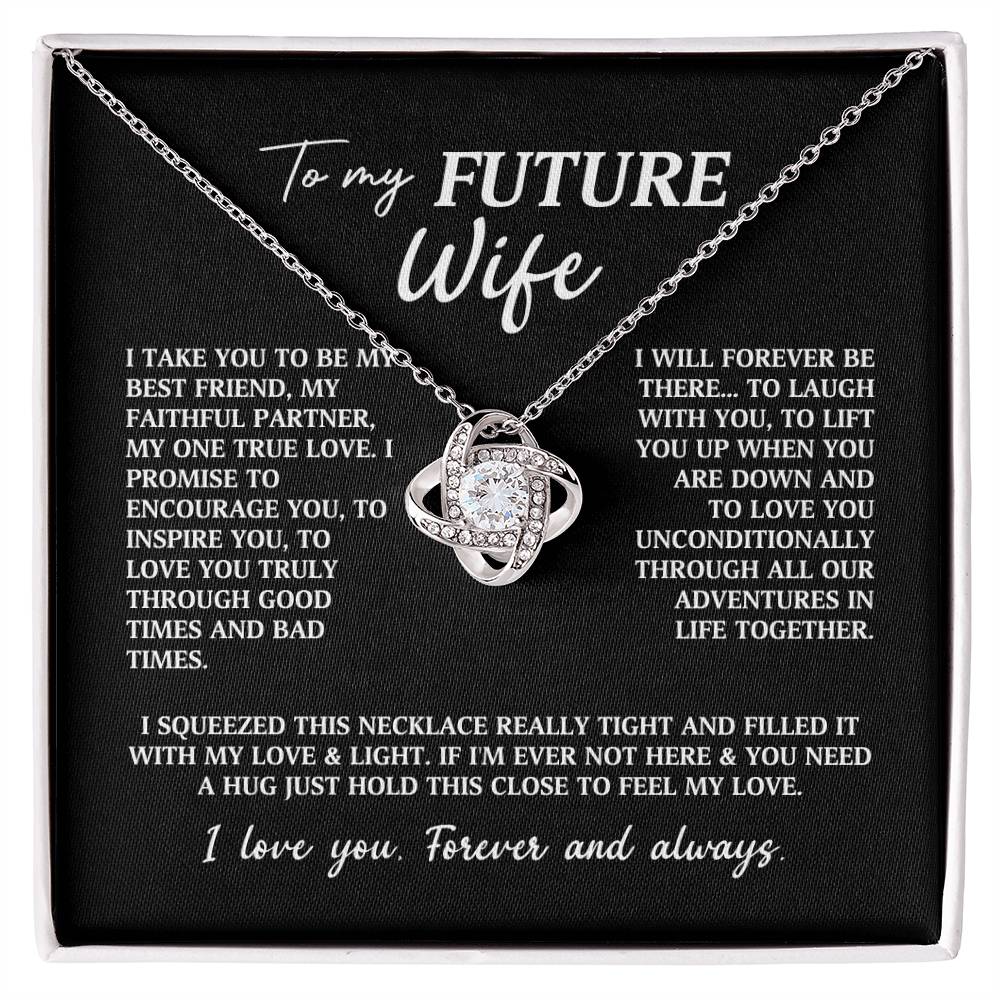Future Wife Fiancee Love Knot Necklace