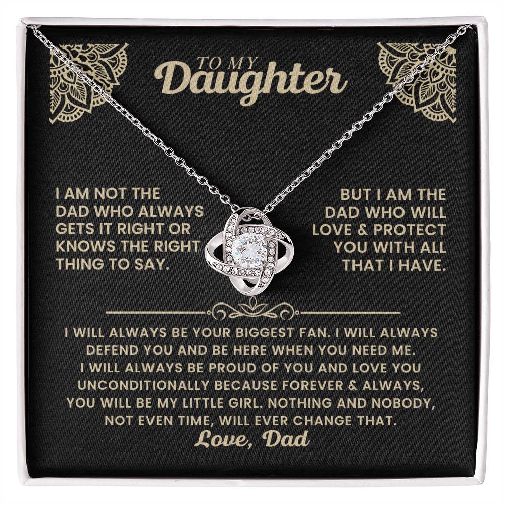 Daughter from Dad Love Knot Necklace