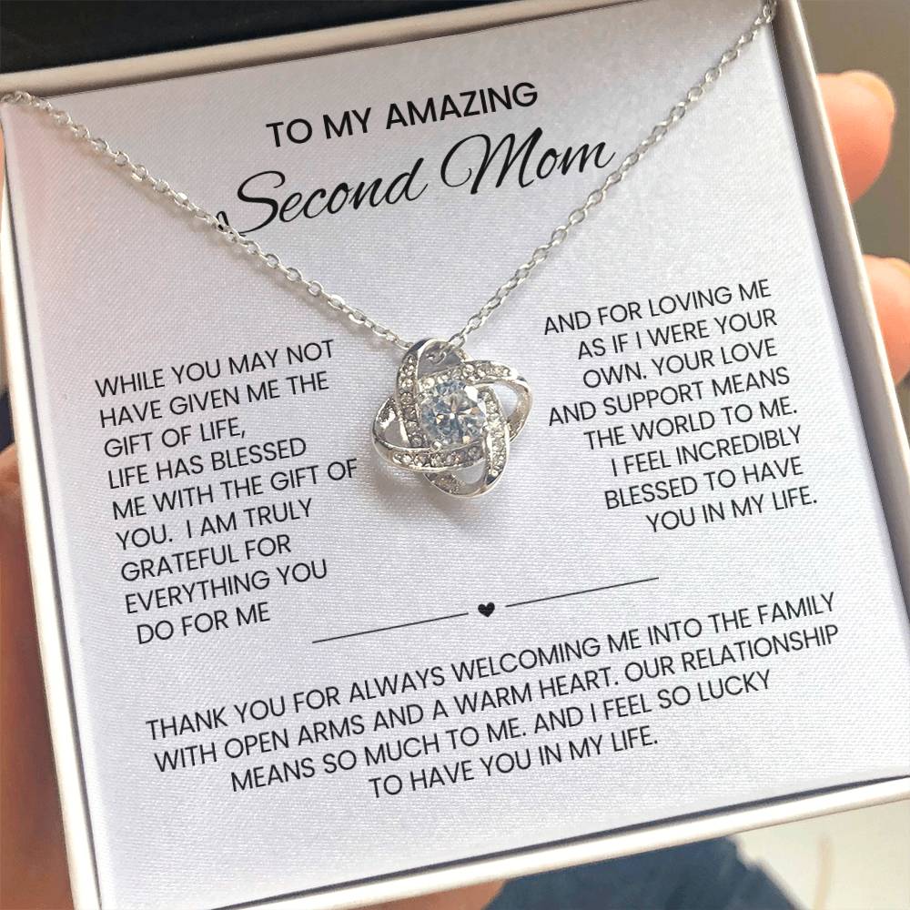 To My Second Mom Love Knot Necklace