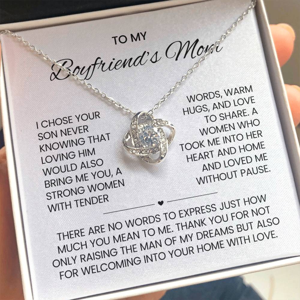 To My Boyfriend's Mom Love Knot Necklace