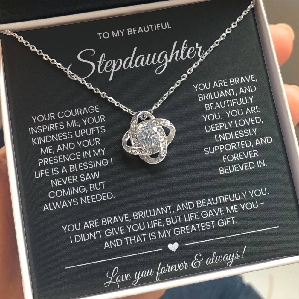 Stepdaughter Love Knot Necklace Gift