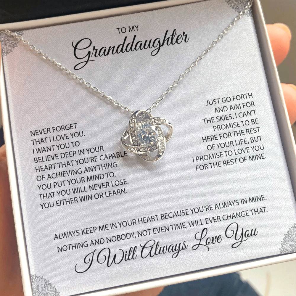Granddaughter Love Knot Necklace