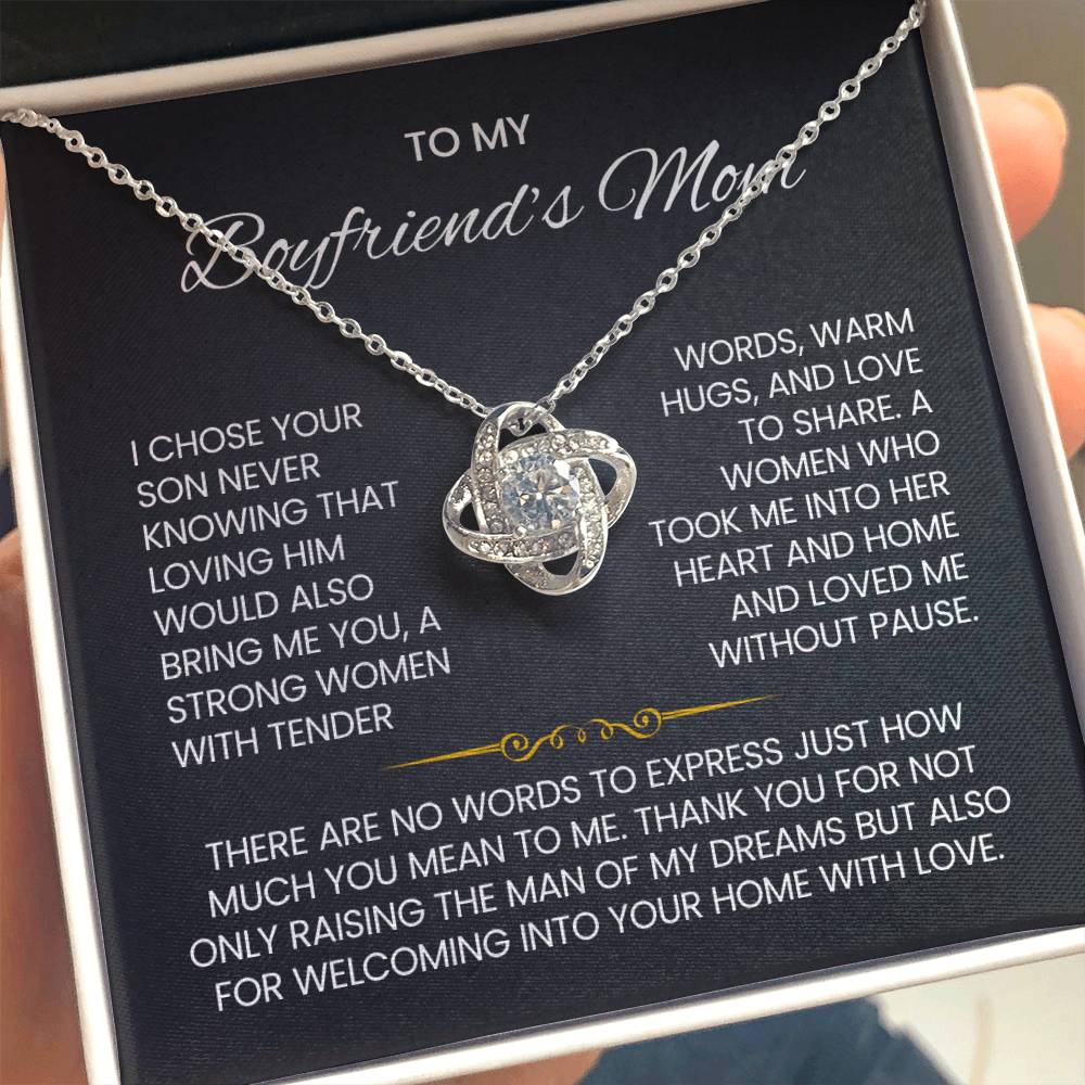 To My Boyfriend's Mom Love Knot Necklace
