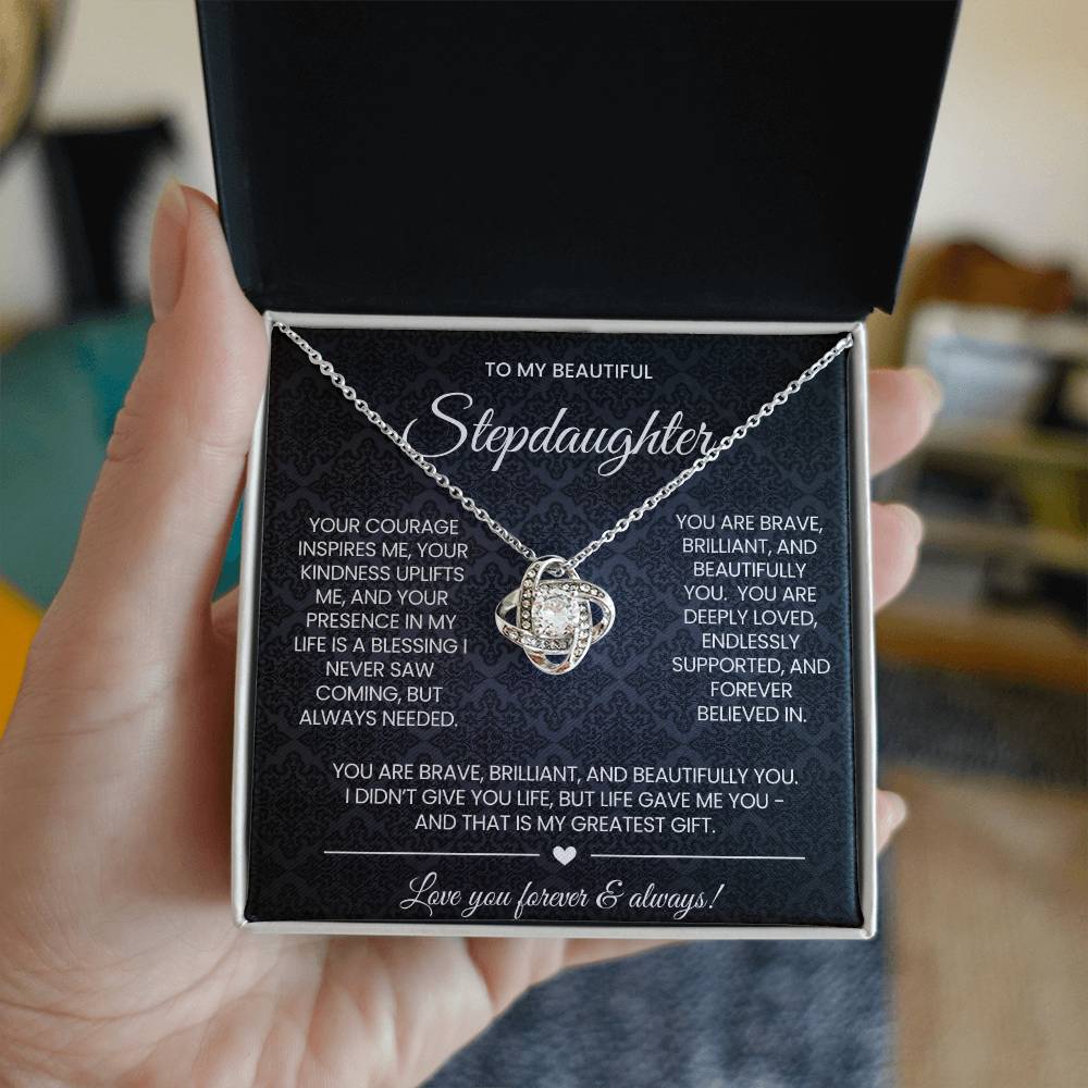 Stepdaughter Love Knot Necklace Gift