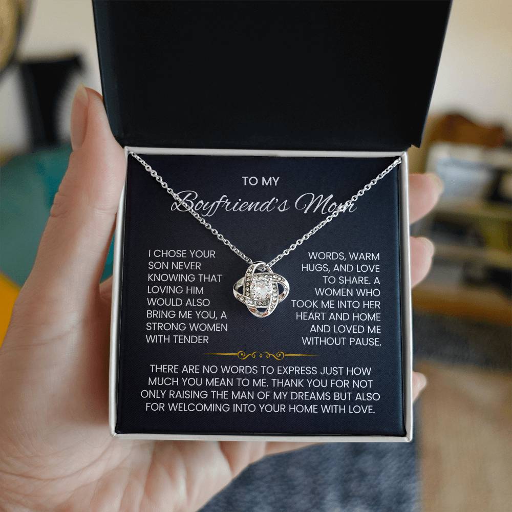 To My Boyfriend's Mom Love Knot Necklace