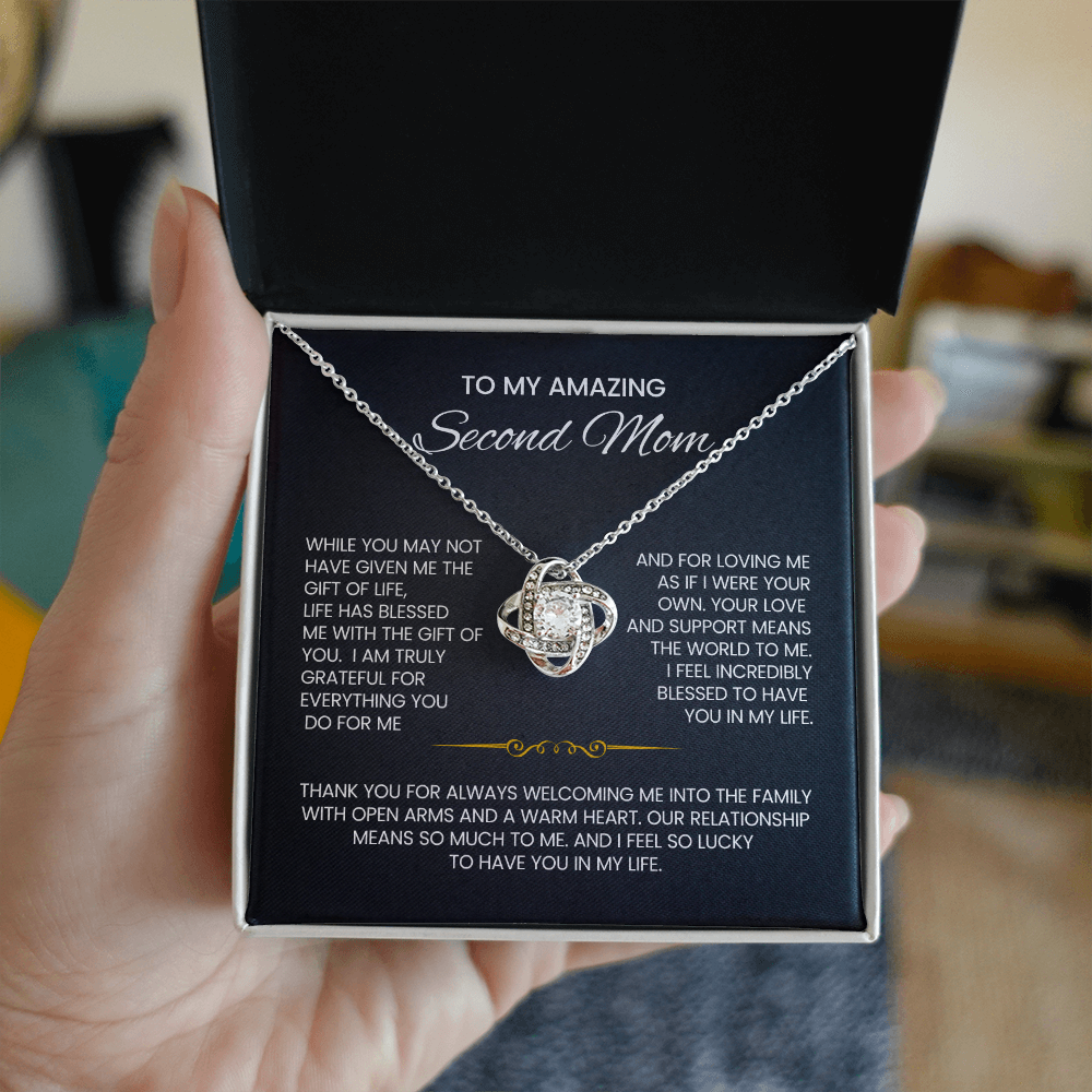 To My Second Mom Love Knot Necklace