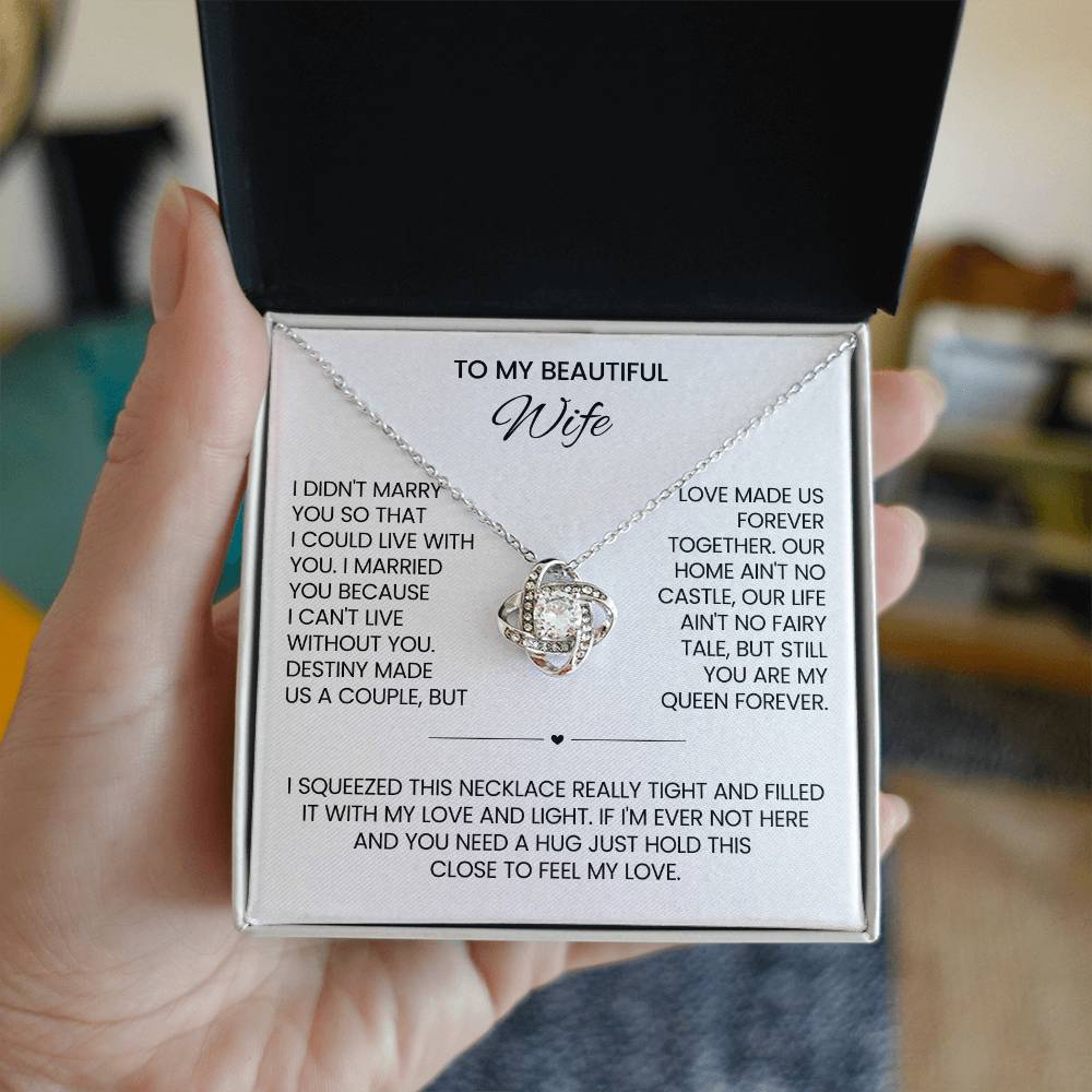 To My Wife Love Knot Necklace