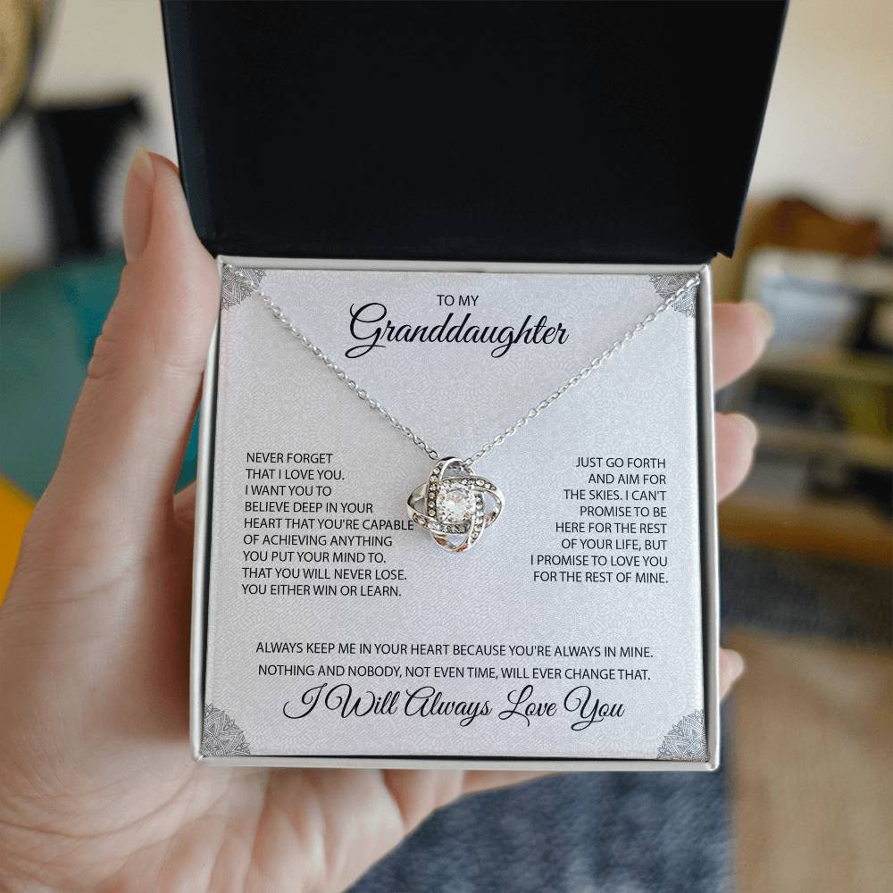Granddaughter Love Knot Necklace