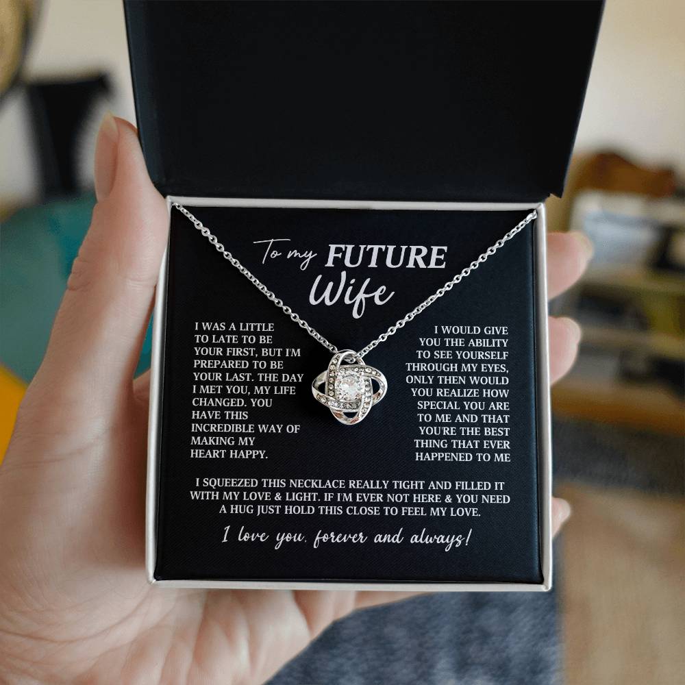 Future Wife Fiancee Love Knot Necklace