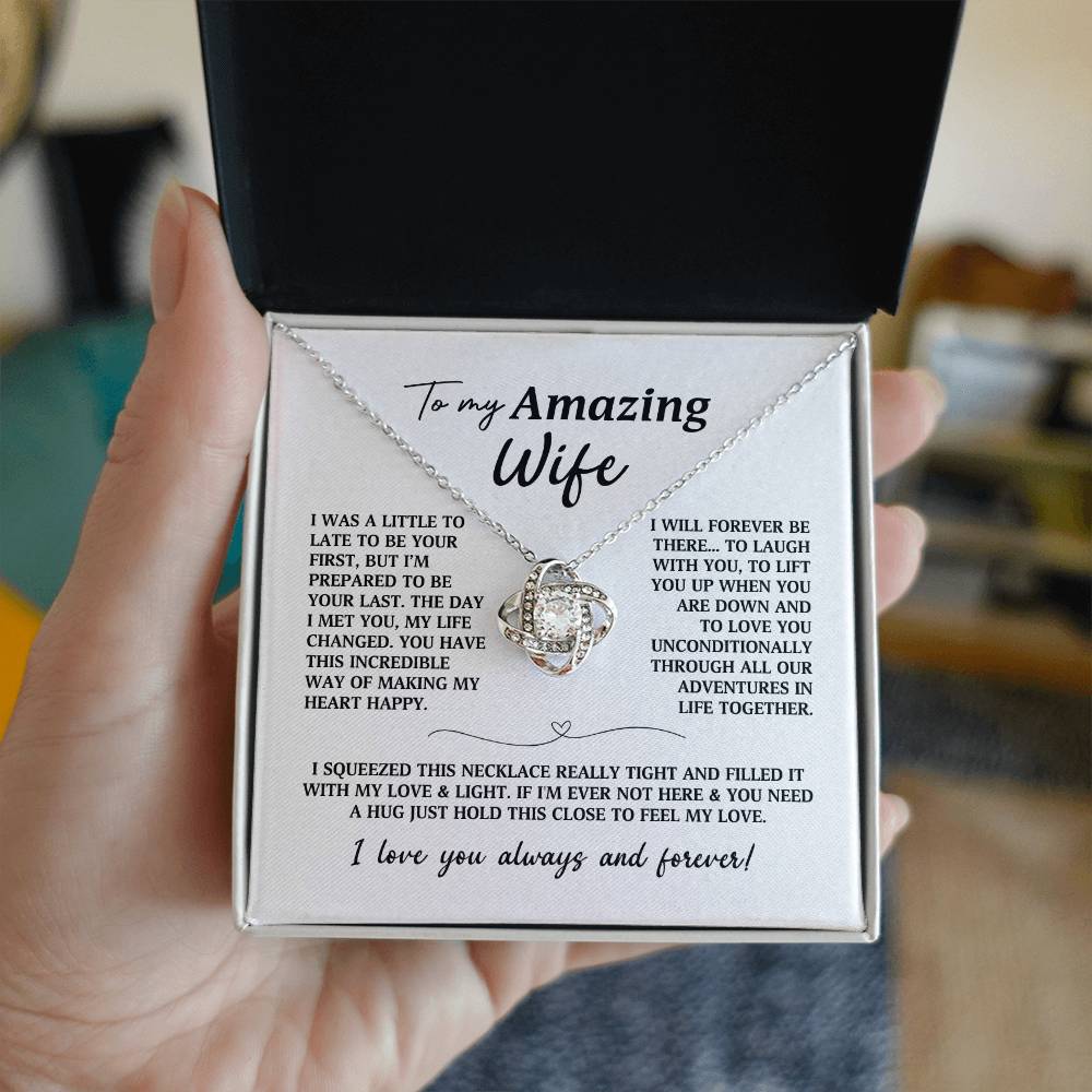 My Amazing Wife Love Knot Necklace Gift