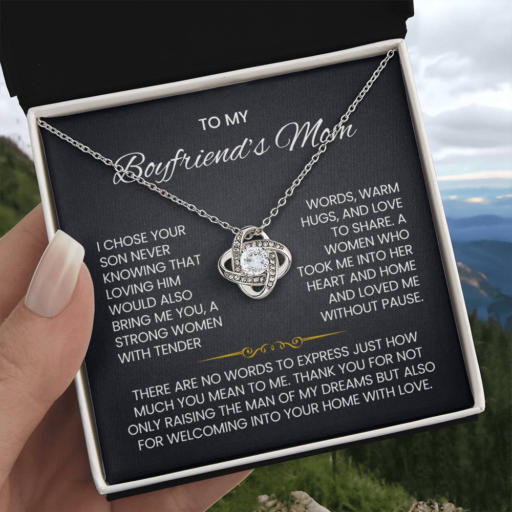 To My Boyfriend's Mom Love Knot Necklace