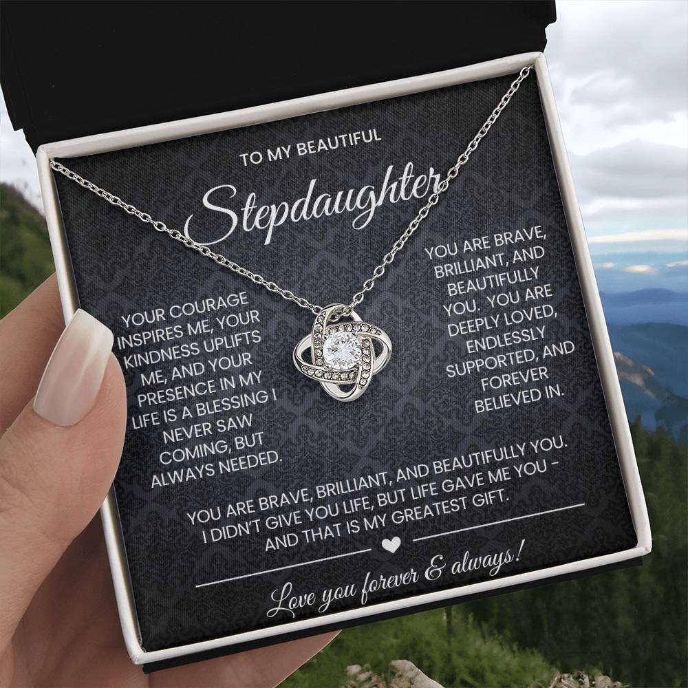 Stepdaughter Love Knot Necklace Gift
