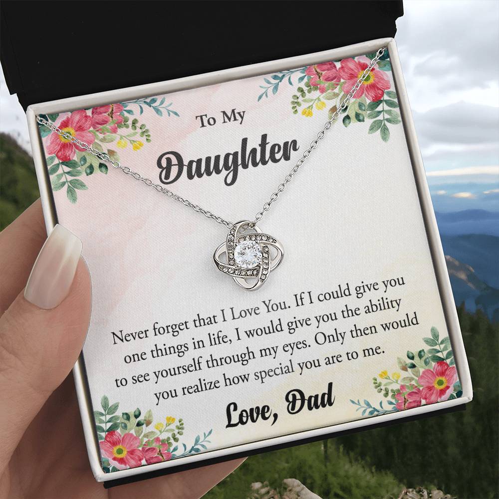 Daughter Love Knot Necklace