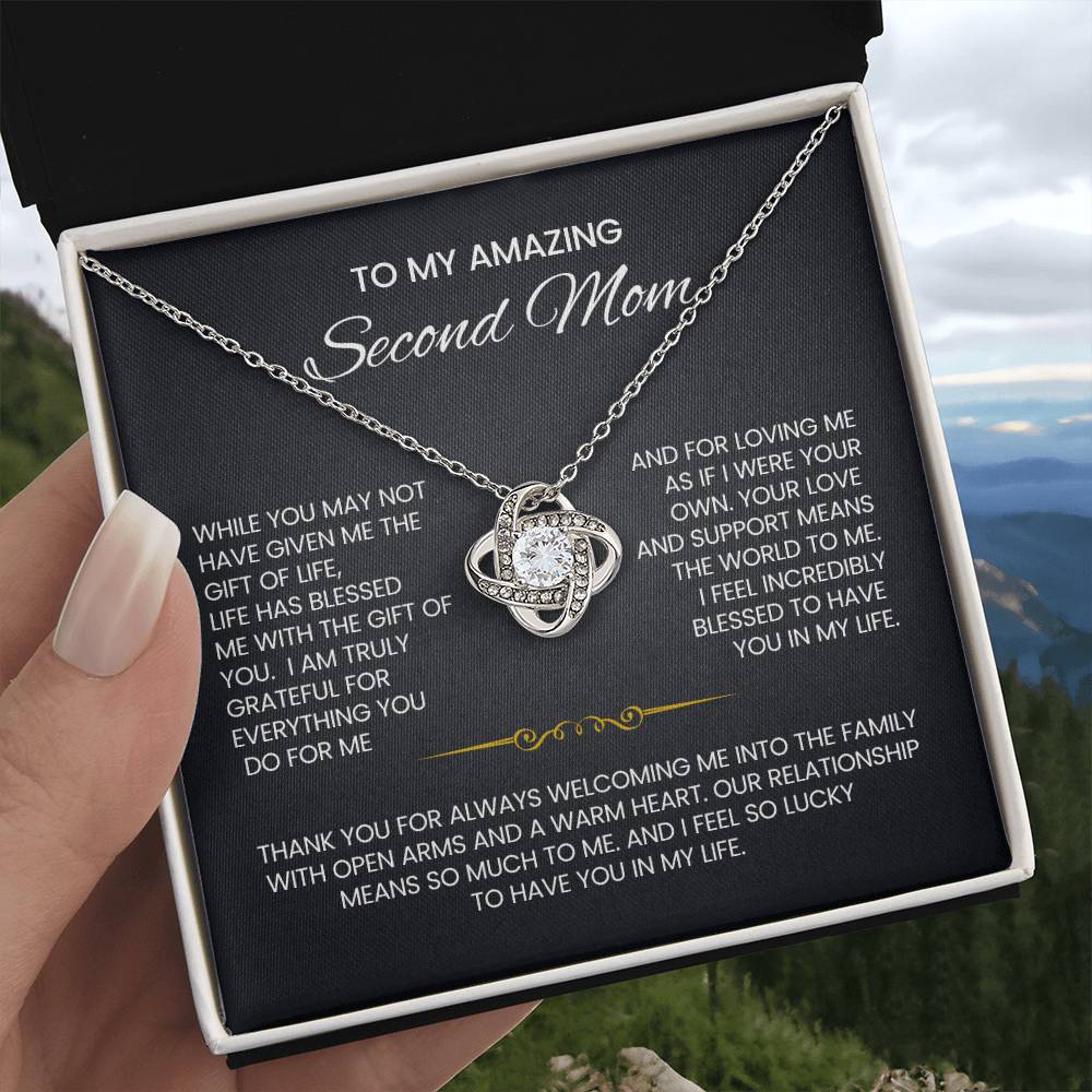 To My Second Mom Love Knot Necklace