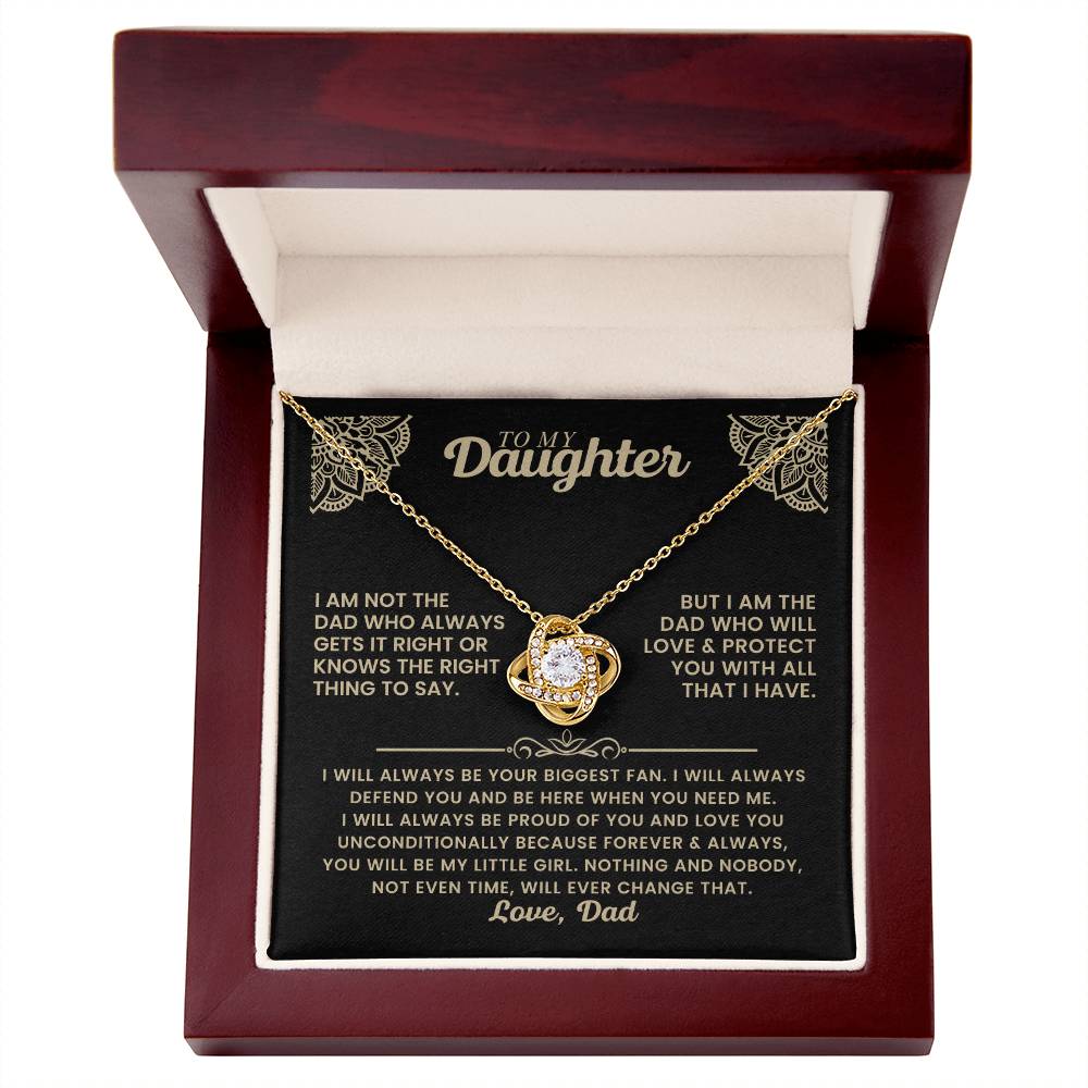 Daughter from Dad Love Knot Necklace