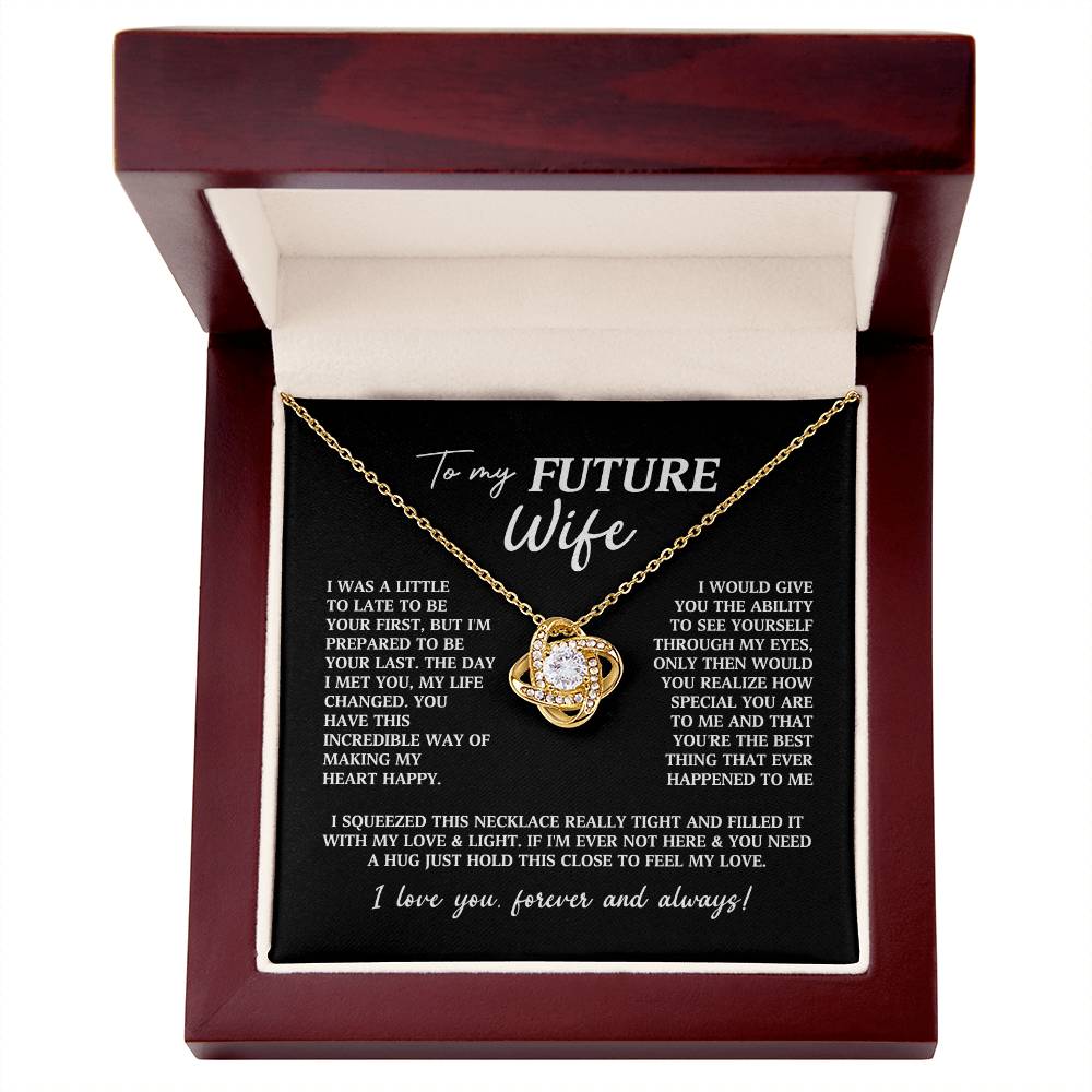 Future Wife Fiancee Love Knot Necklace