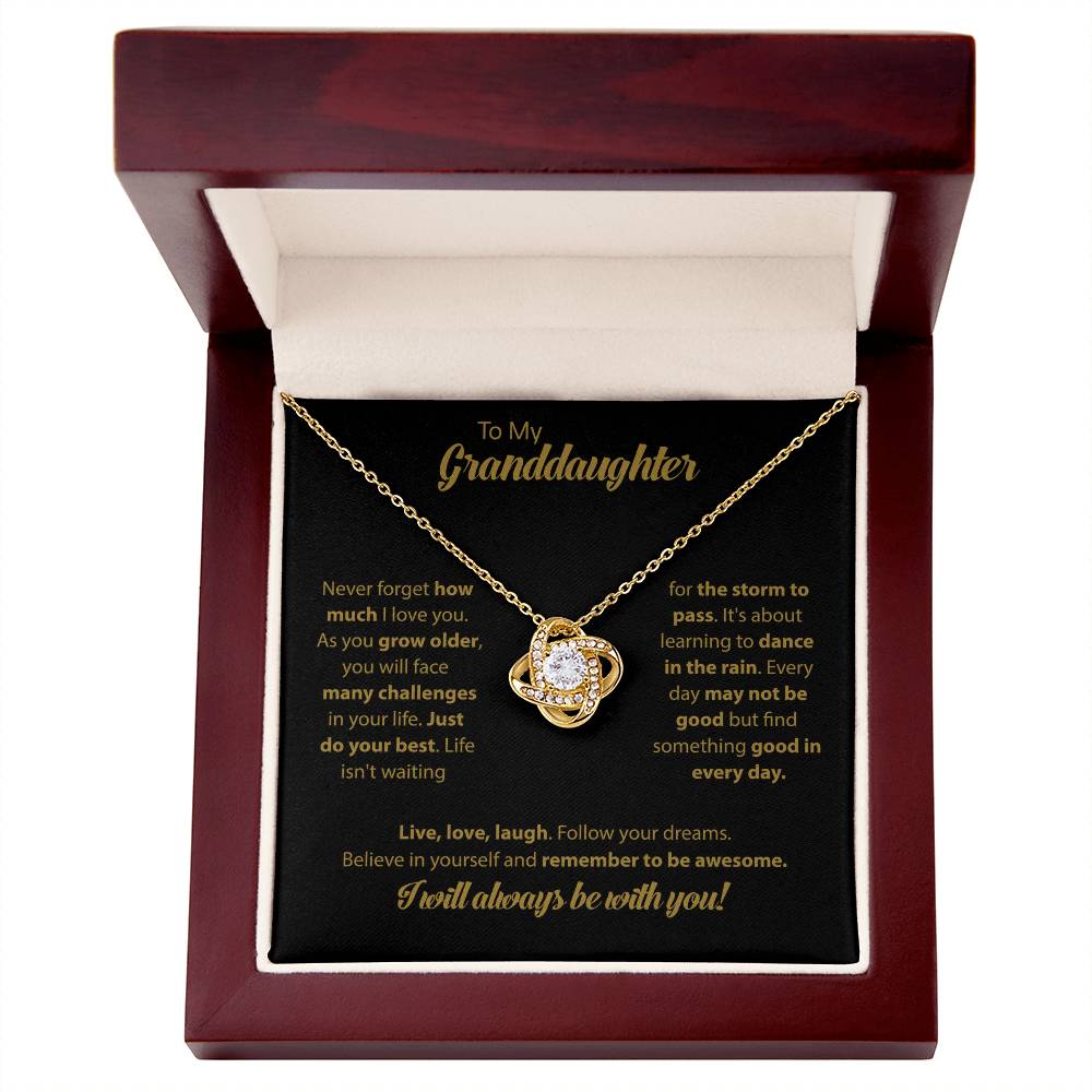 Granddaughter Love Knot Necklace Gift
