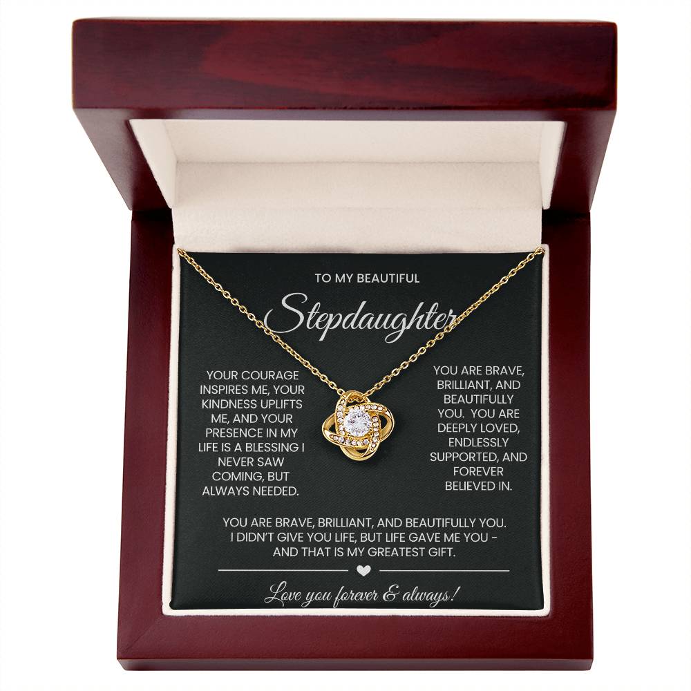 Stepdaughter Love Knot Necklace Gift