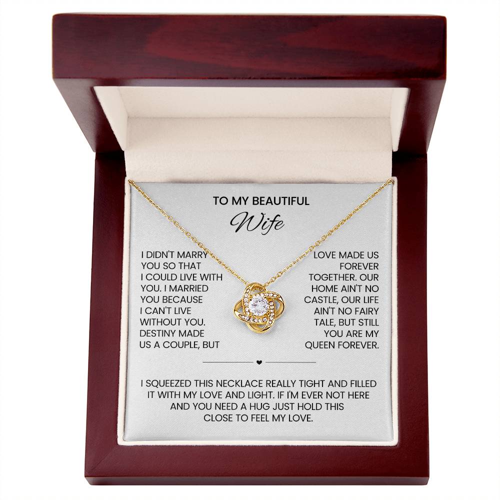 To My Wife Love Knot Necklace