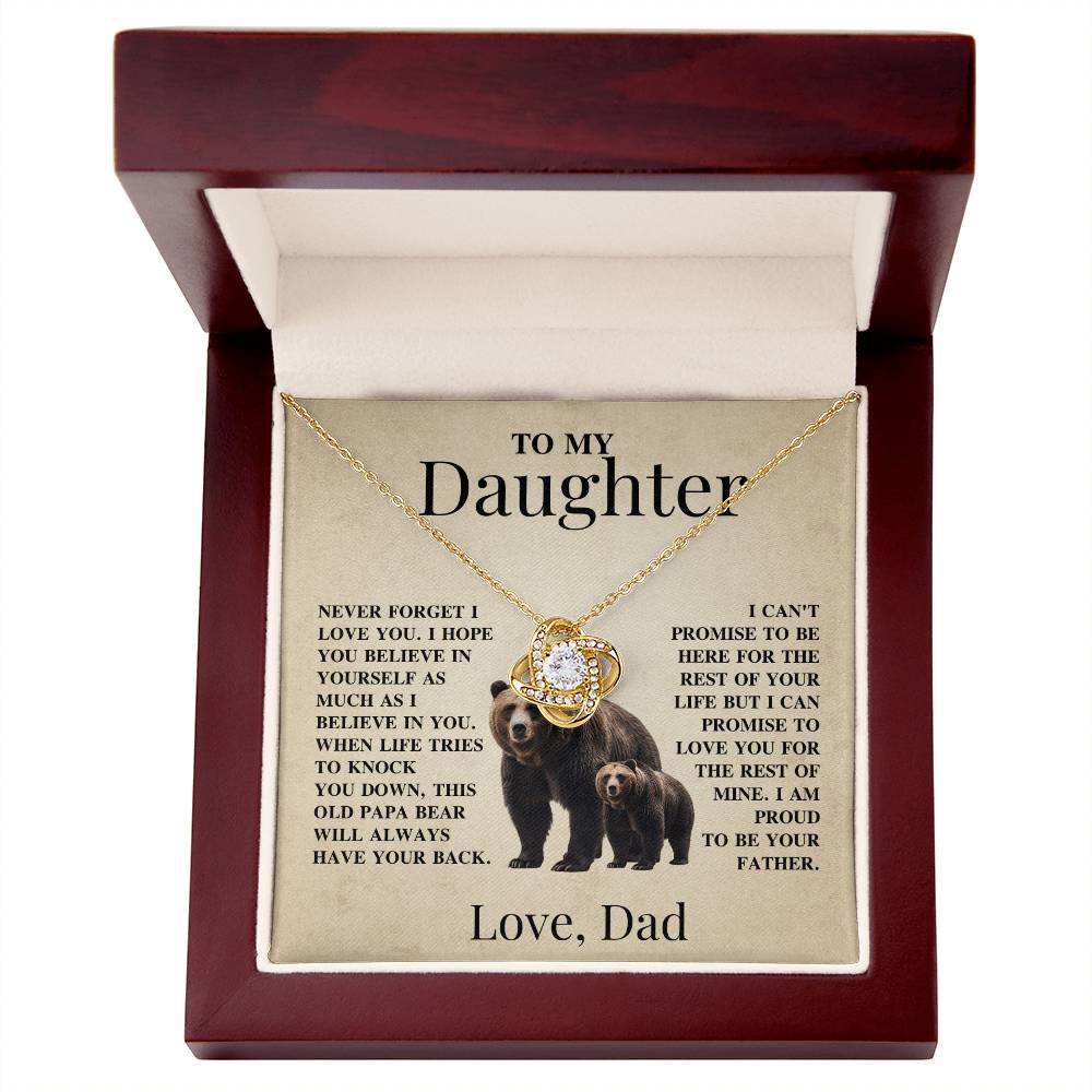 To My Daughter From DadLove Heart Necklace