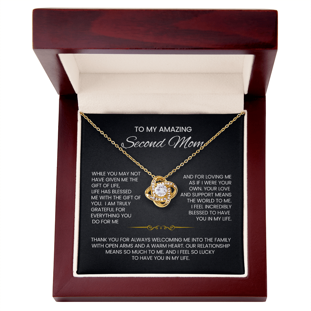 To My Second Mom Love Knot Necklace