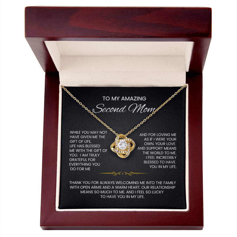 To My Second Mom Love Knot Necklace