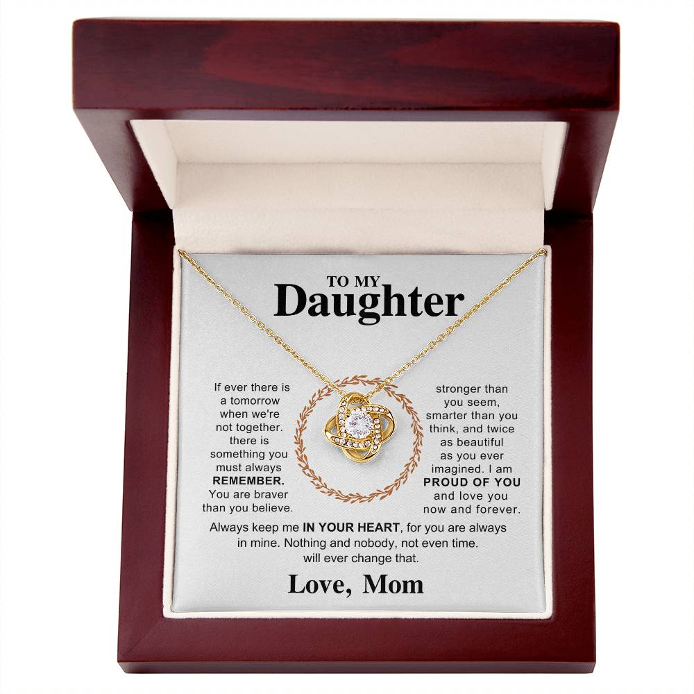 Daughter from Mom Love Knot Necklace