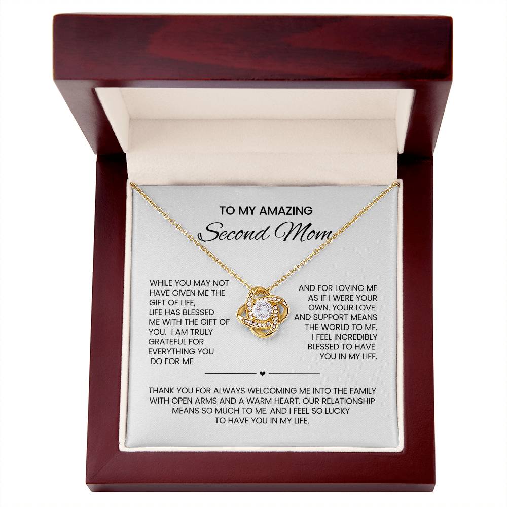 To My Second Mom Love Knot Necklace