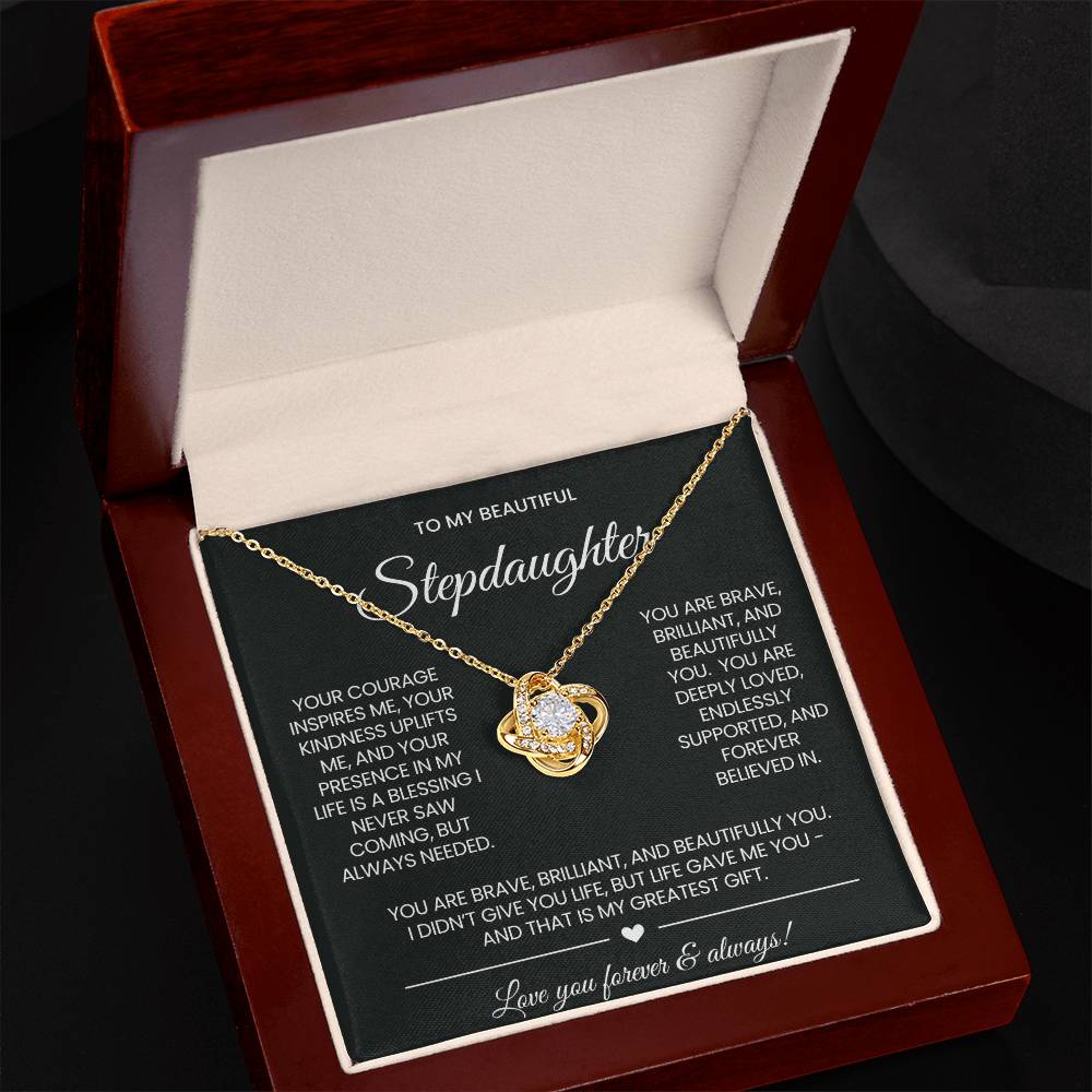 Stepdaughter Love Knot Necklace Gift