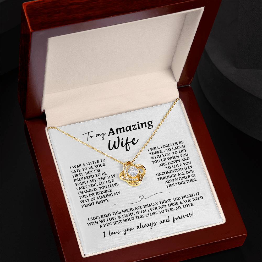 My Amazing Wife Love Knot Necklace Gift