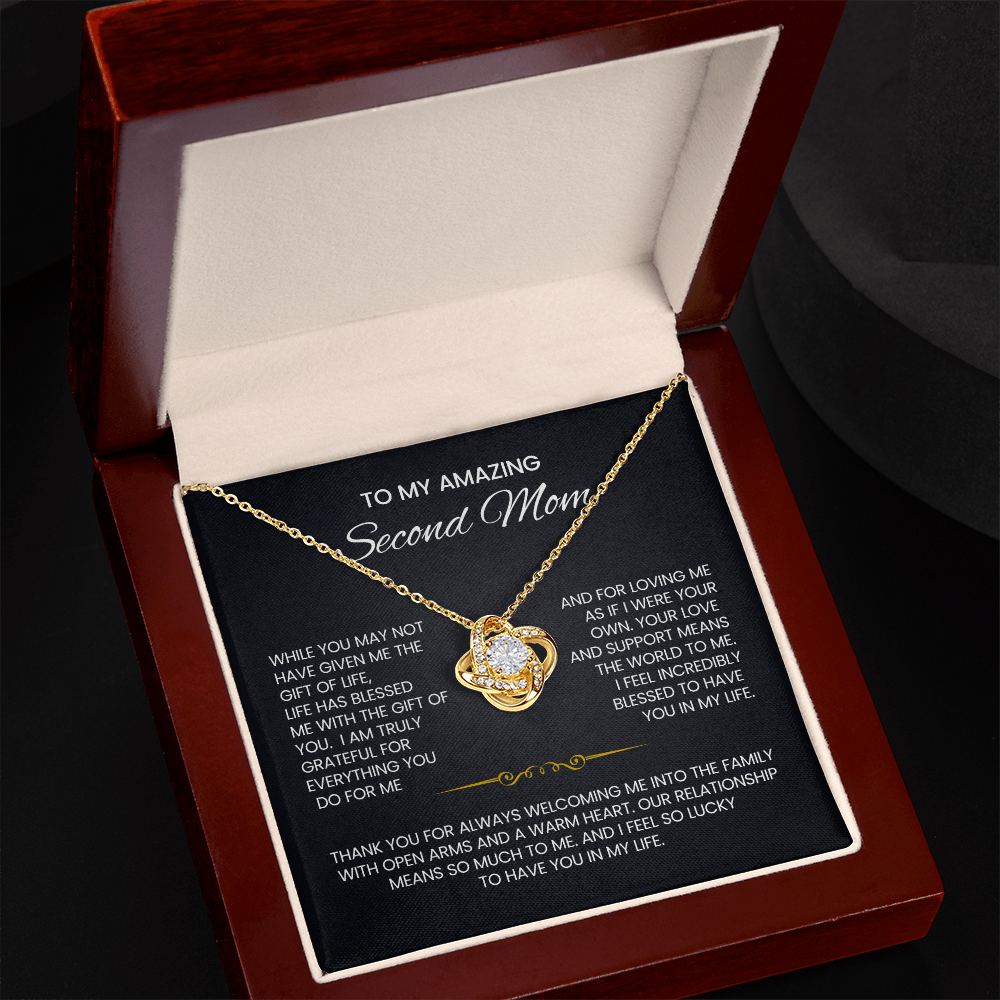 To My Second Mom Love Knot Necklace