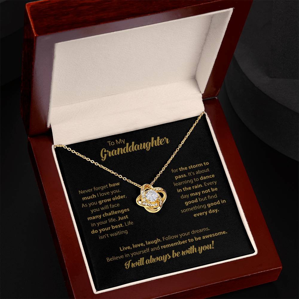 Granddaughter Love Knot Necklace Gift