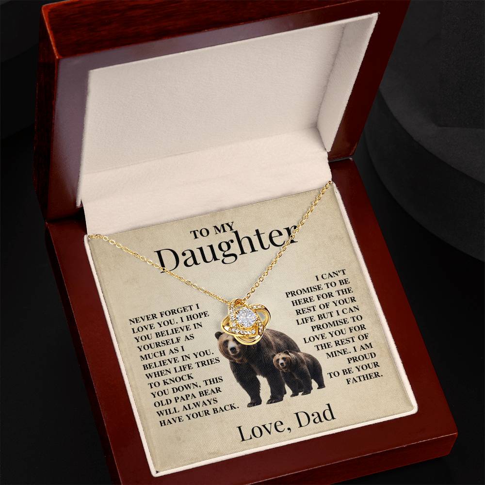 To My Daughter From DadLove Heart Necklace