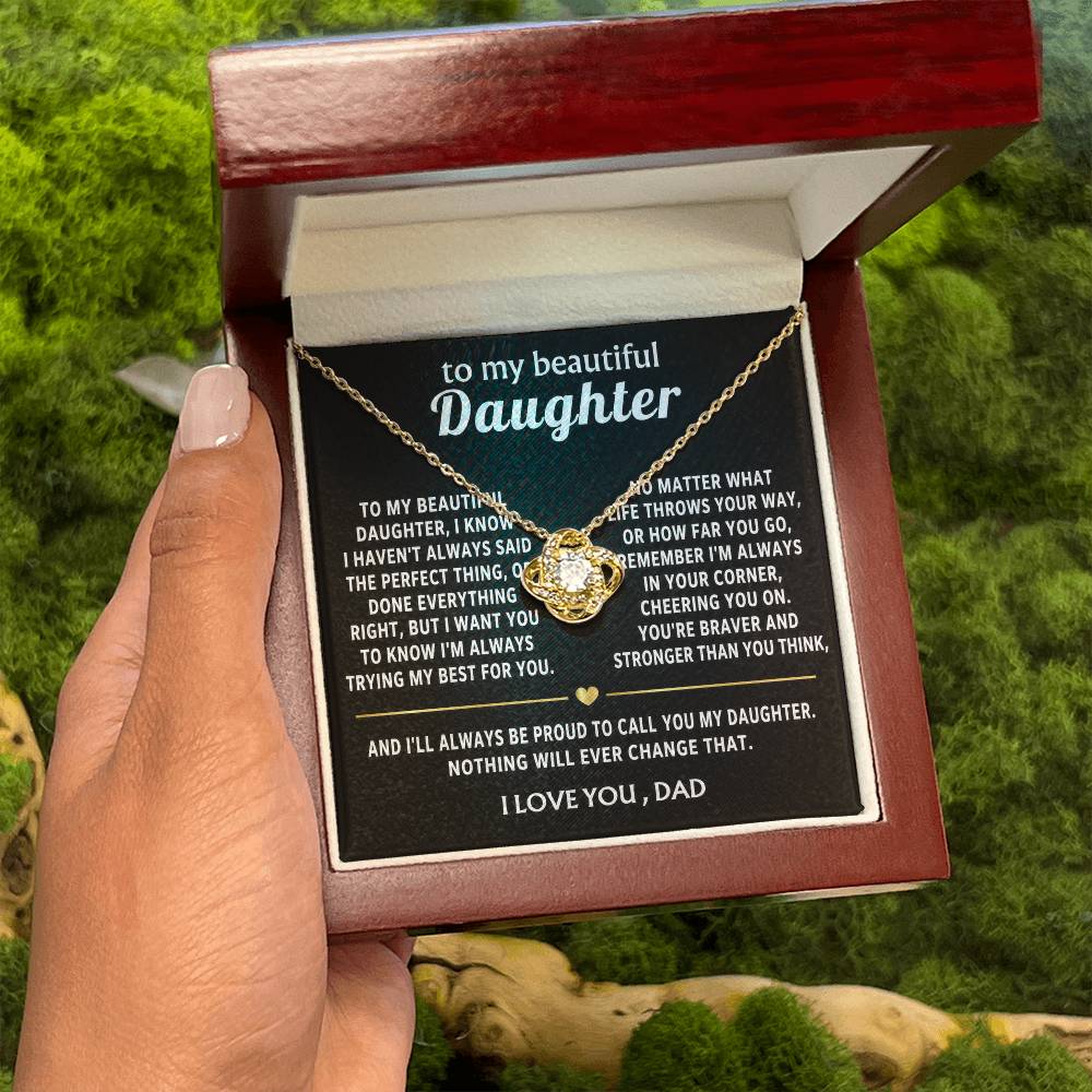 Daughter Knot Necklace - Always In Your Corner