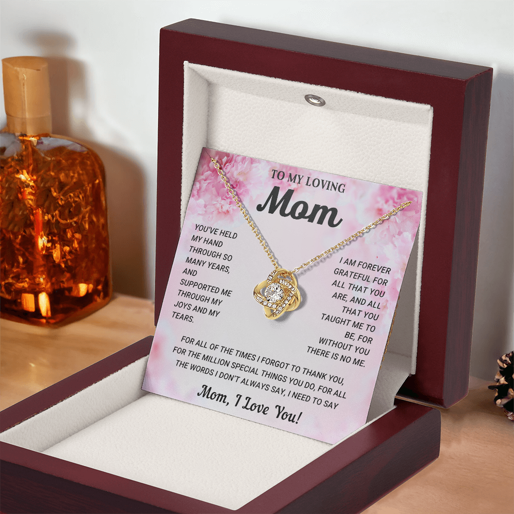 To My Mom Love Knot Necklace