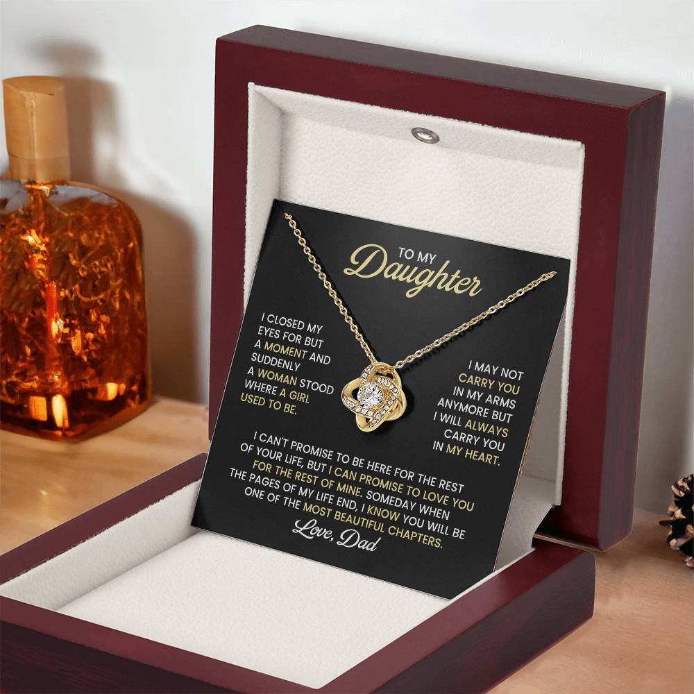 Daughter Love Knot Necklace Gift from Dad