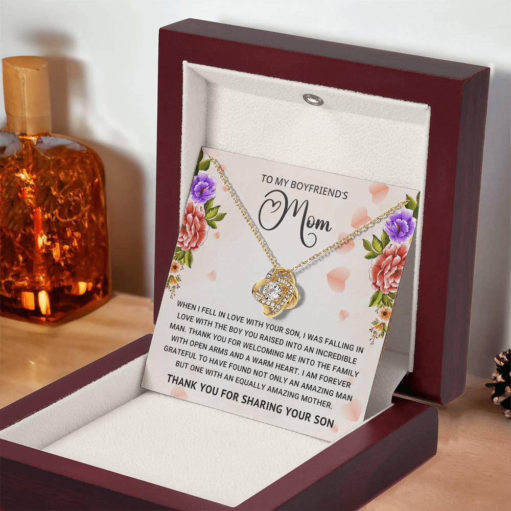 Boyfriend's Mom Love Knot Necklace Gift