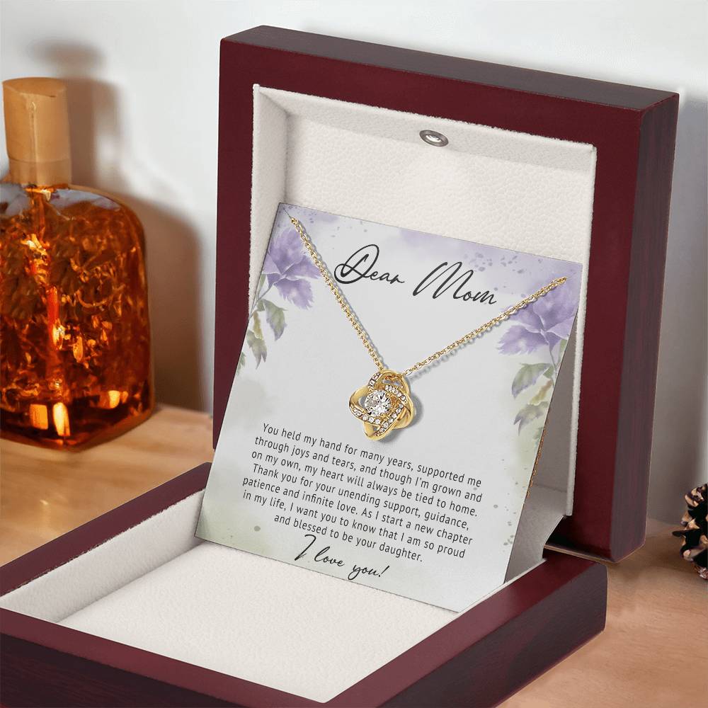 Mom Love Knot Necklace Gift from Son or daughter
