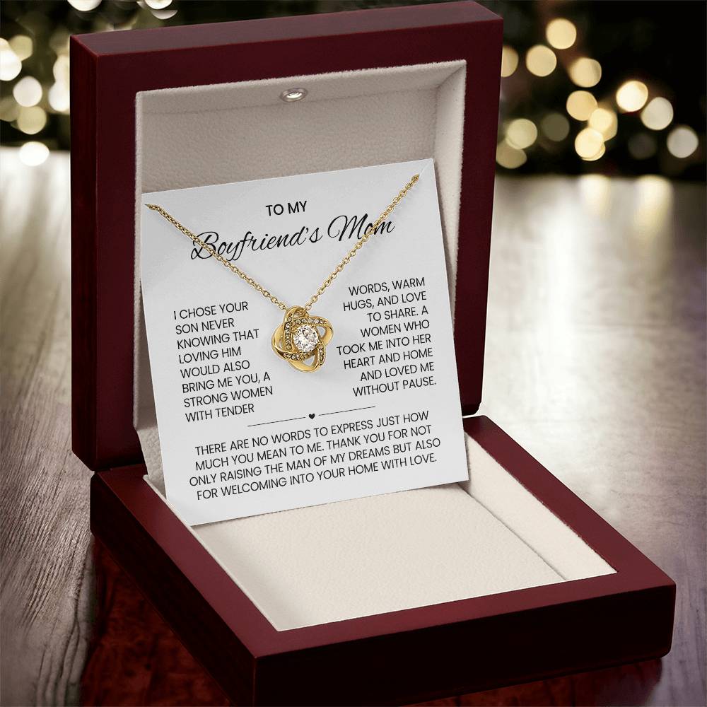 To My Boyfriend's Mom Love Knot Necklace