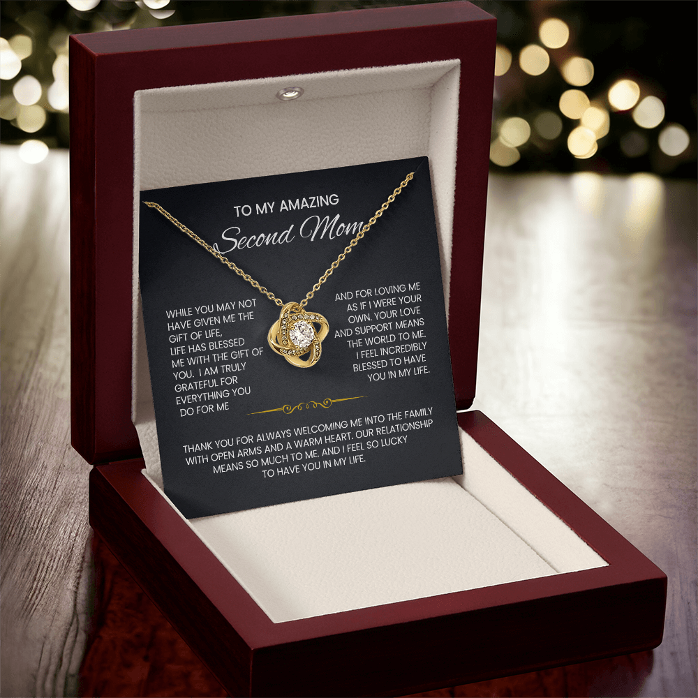 To My Second Mom Love Knot Necklace