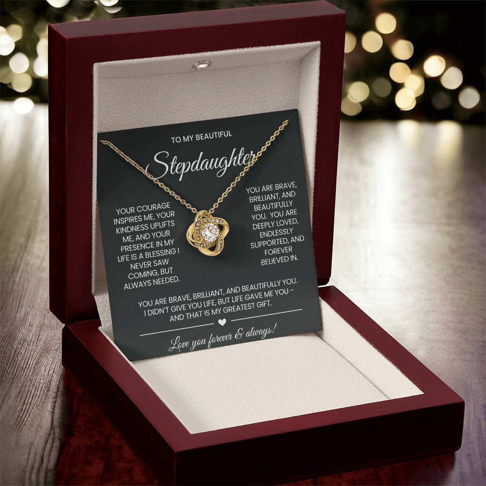 Stepdaughter Love Knot Necklace Gift