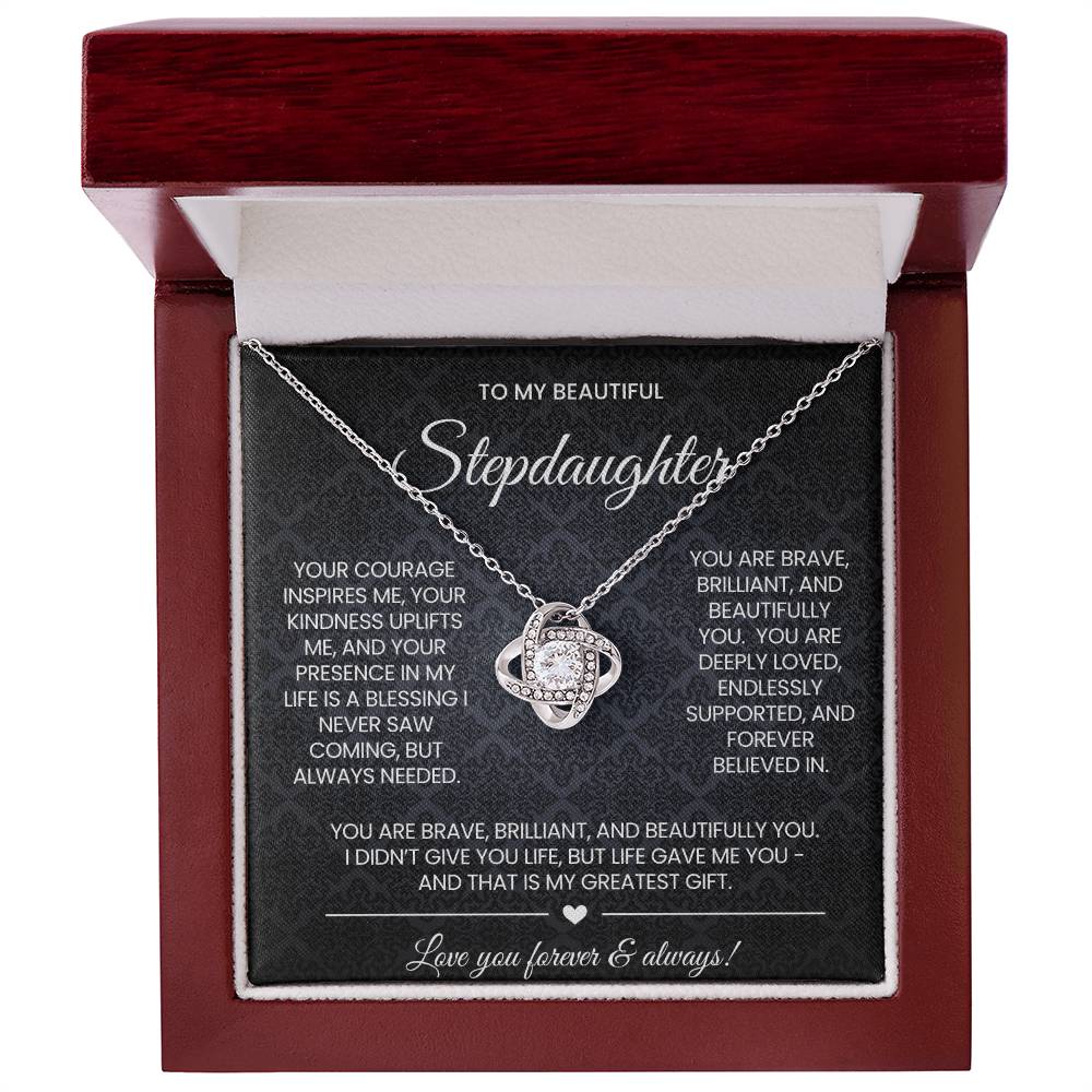Stepdaughter Love Knot Necklace Gift