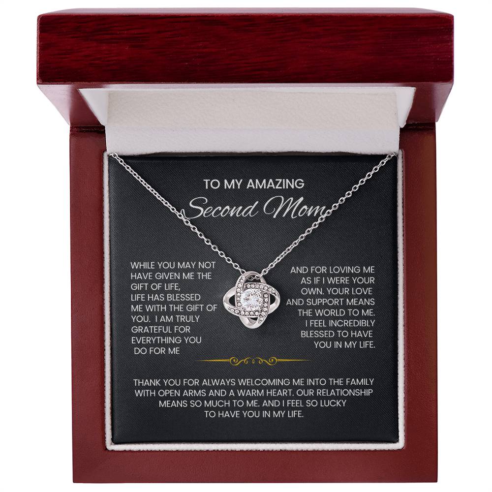 To My Second Mom Love Knot Necklace