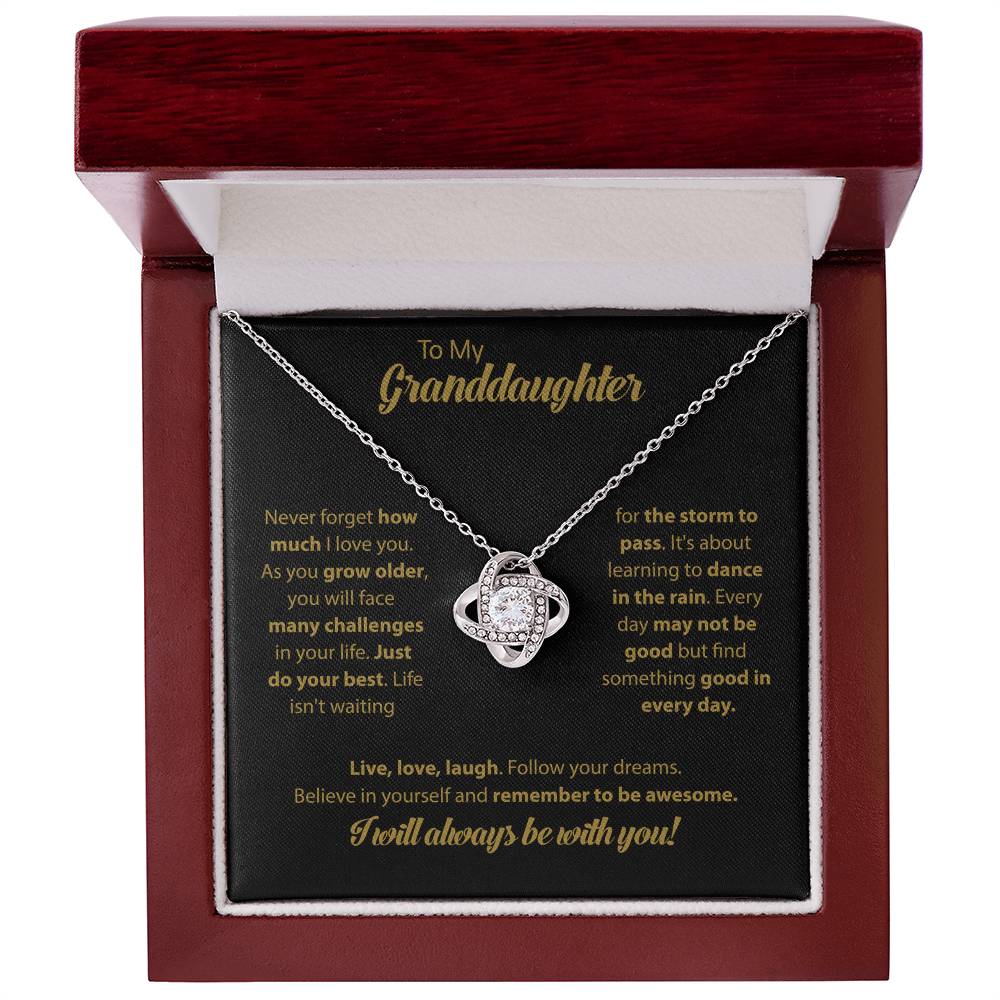 Granddaughter Love Knot Necklace Gift