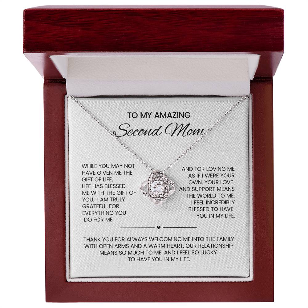 To My Second Mom Love Knot Necklace