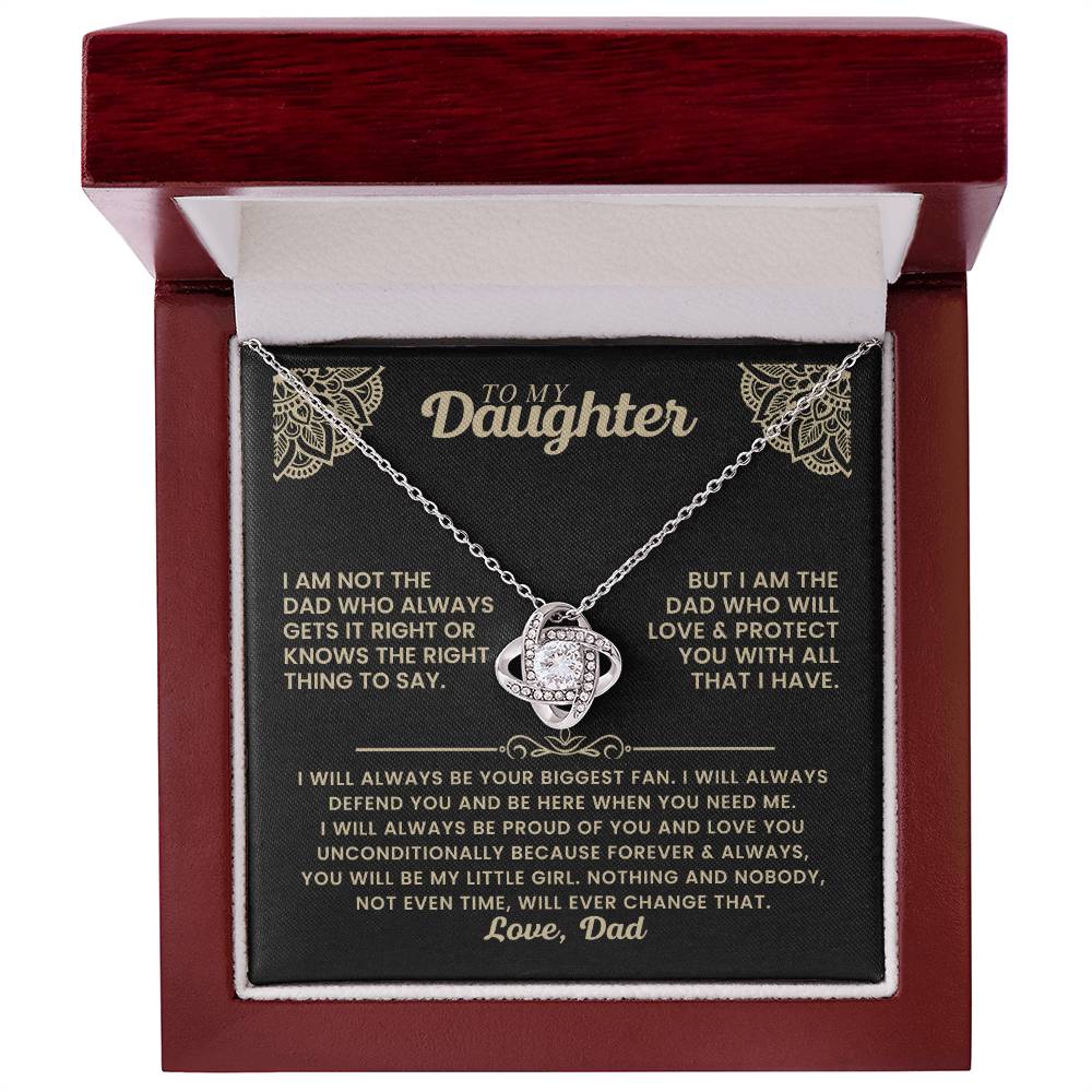 Daughter from Dad Love Knot Necklace