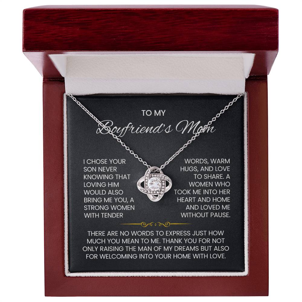 To My Boyfriend's Mom Love Knot Necklace