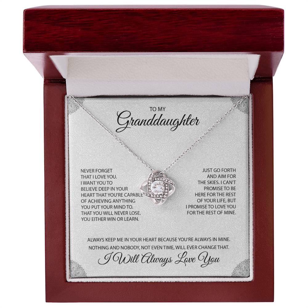 Granddaughter Love Knot Necklace